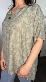 Blouse Silvi flowers Army