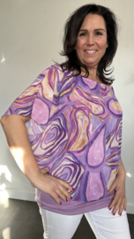 Blouse met boord Avalon lila