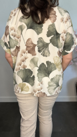 Blouse Milou gebloemd army
