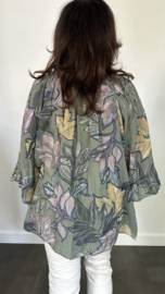 Blouse Veronica +SIZE army