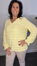 Top Sofie ruffles Geel