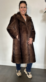 Lange bontjas bruin (fake fur)