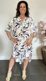 Linnenlook jurk Jade Wit