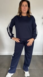 Comfy pak met dubbele bies marine