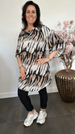 Tuniek soft met flared mouw Tijger