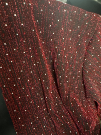 Glitter vest Roxane Zwart/Rood