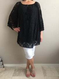 Top/ tuniek kant zwart