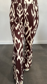 Flared TRAVEL broek lola +SIZE bruin