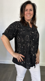Blouse Isabella bling zwart