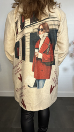 Vest/jas Lady Shopping bordeaux