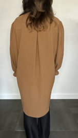 Tuniek Maya lange mouw +SIZE cognac