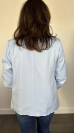 Blazer Marjan met gesmokte mouw ijsblauw