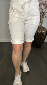 Korte joggjeans Wit
