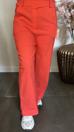 Highwaist WIDE LEG jogger Koraal/oranje