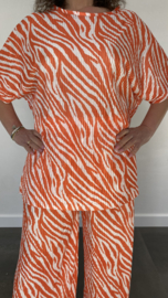 2-Delig comfy pak zebra oranje SALE