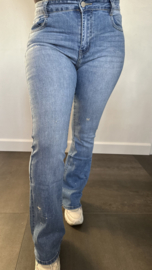 G-smack stretch jeans FLARE Silver bow