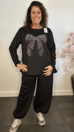 Comfy pak glitter Strik Zwart
