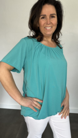 Ballon shirt travel met elastiek mint (licht)