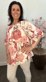 Blouse Fleur gebloemd Fuchsia