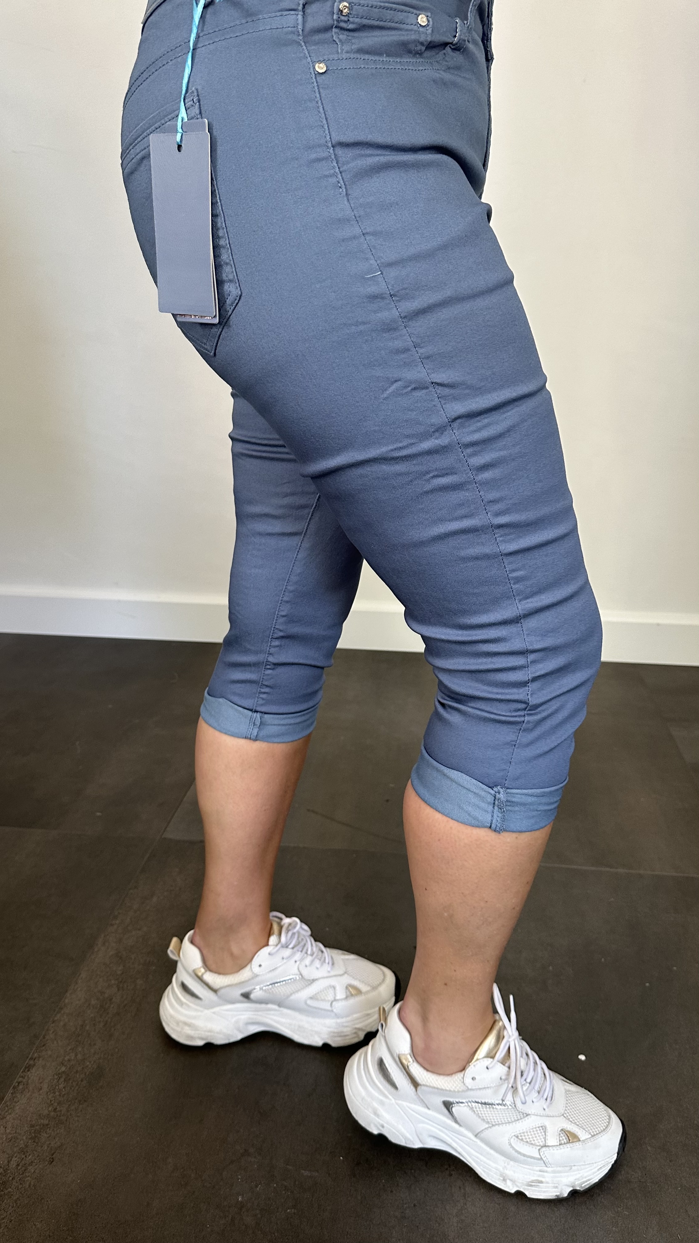 Capri stretch broek B.S. Jeans blauw