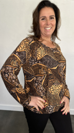 Ballon shirt met elastiek Bella (+size)