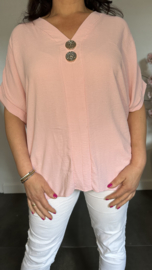 Shirt Kiki met knopen Roze