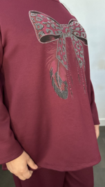 Comfy pak glitter Strik Bordeaux
