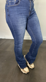 G-smack stretch jeans FLARE zilver glitter