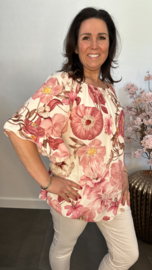 Blouse Fleur gebloemd Fuchsia