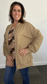 Vest met rits TRAVEL +SIZE camel