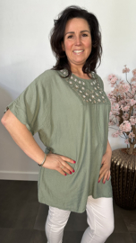 Top Esther met glitter Army