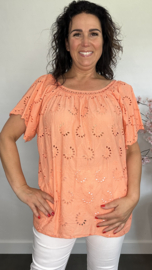 Broderie blouse Olivia Koraal
