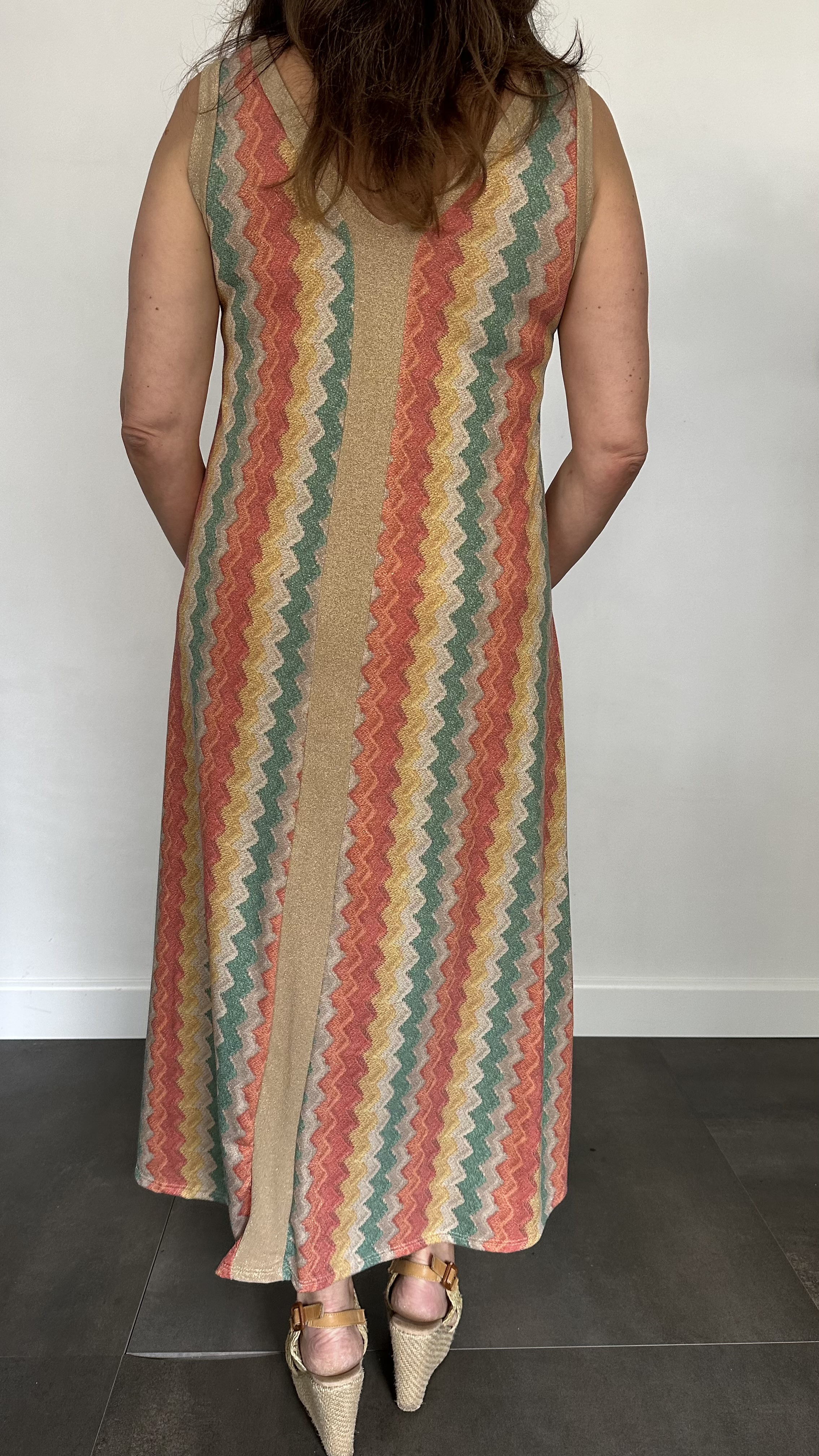 Jurk Vianna oranje /groen