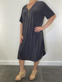 Tuniek/ jurk  zipp travel antraciet