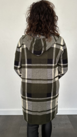 Geruit vest met capuchon army