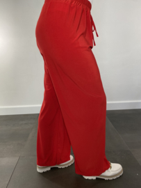 Broek met wijde pijpen rood