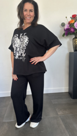 Comfy pak panter Love zwart