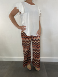 Flared pants zig zag stone