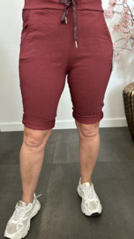 Korte joggjeans Bordeaux