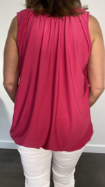 Ballon top travel  +size fuchsia (donker)