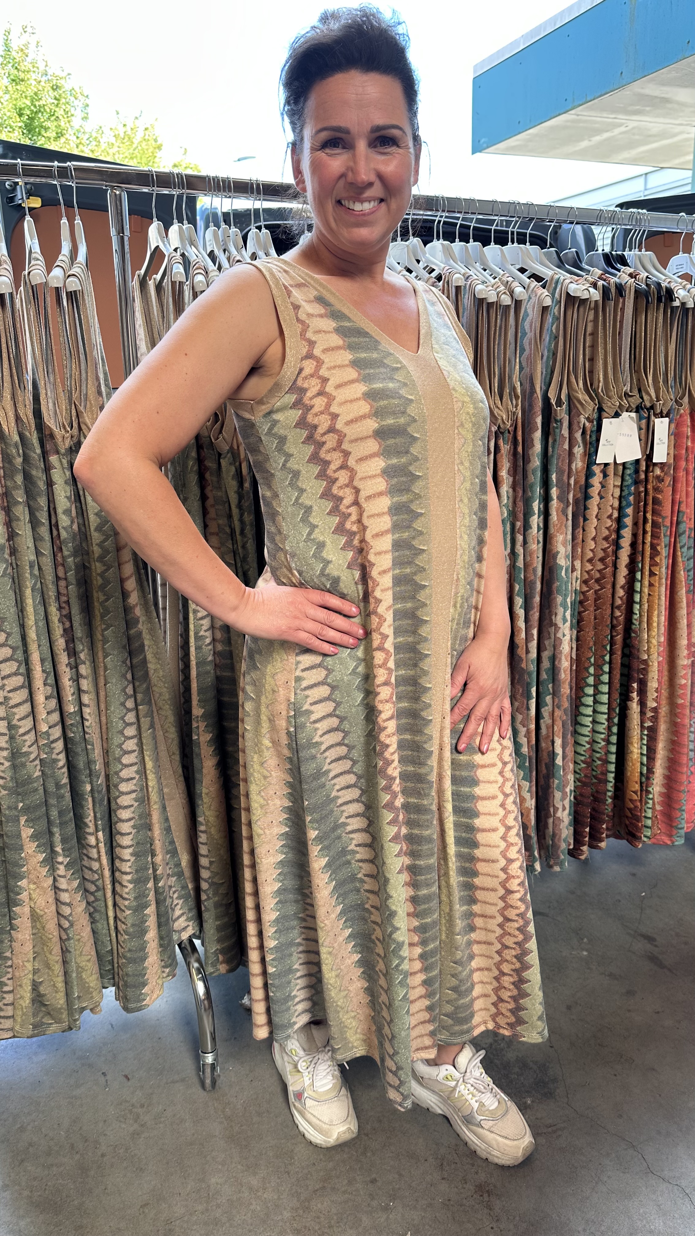 Jurk Vianna camel/army