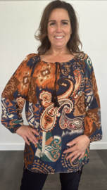 Blouse marjan paisley blauw