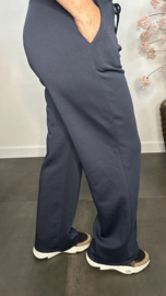 Palazzo broek Mirjam met siernaad Marine