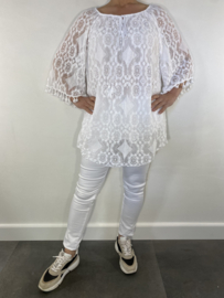 Top/ tuniek kant wit