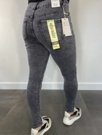 G-smack high waist/ stone washed jeans grijs SALE