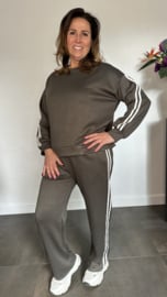 Comfy pak met dubbele bies army