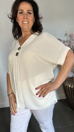 Shirt Kiki met knopen Ecru