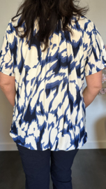 Ballon shirt met elastiek new flames blauw