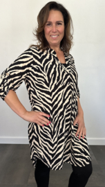 Tuniek Liz zebra zwart/ zand