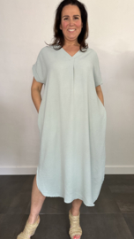 Jurk Maya +Size licht groen